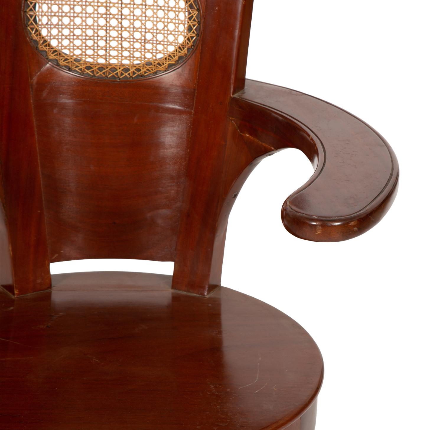 A French Mahogany Fauteuil de Bureau