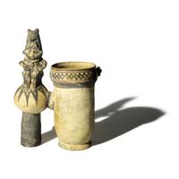 A Chancay Bichrome Whistling Jar