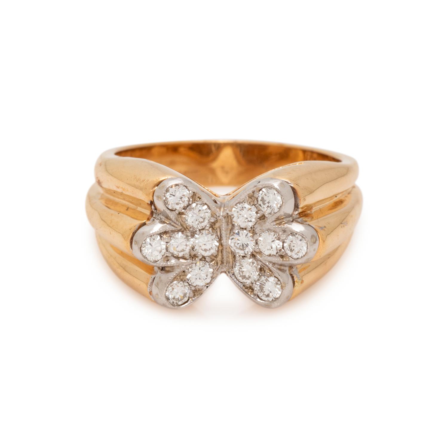 YELLOW GOLD AND DIAMOND RING