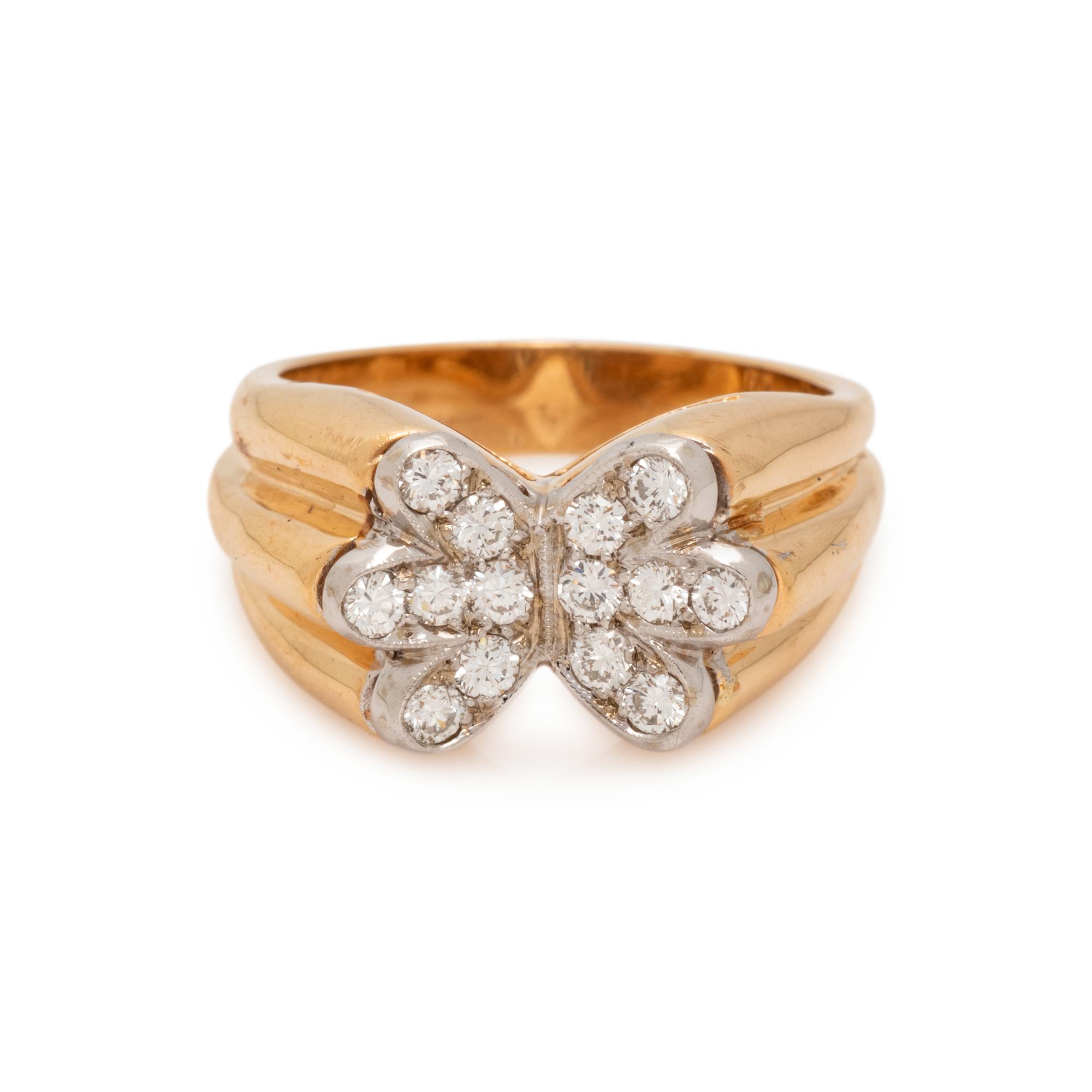 YELLOW GOLD AND DIAMOND RING