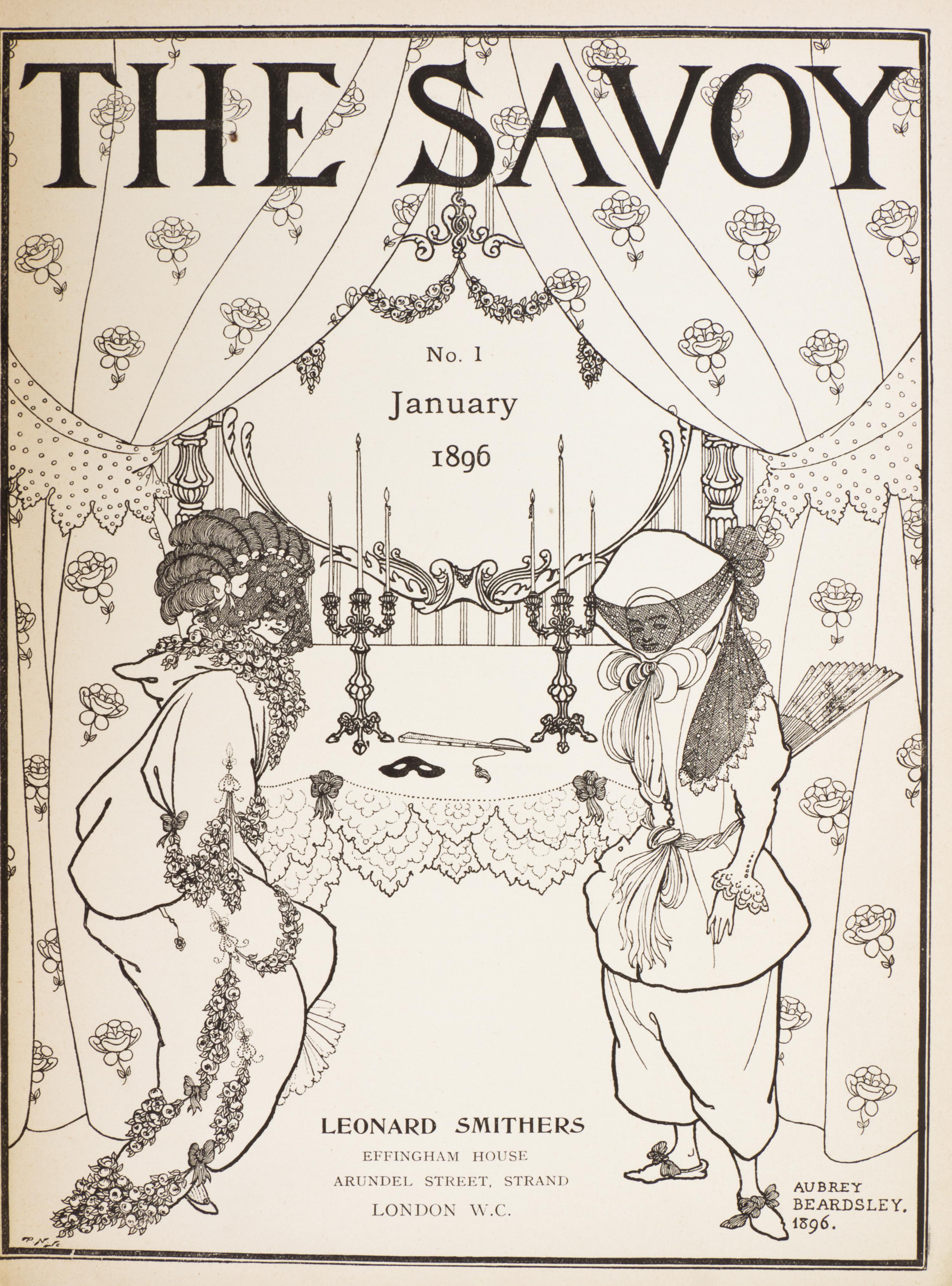 (LITERARY JOURNAL) THE SAVOY. Nos. 1-4, 6, and 8. London, 1896. Illus. by Aubrey Beardsley.