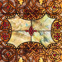American Stained Glass Early 20th Century — Jeweled & Leaded Glass Window