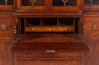 A Regency Style Mahogany Breakfront Secretary Bookcase