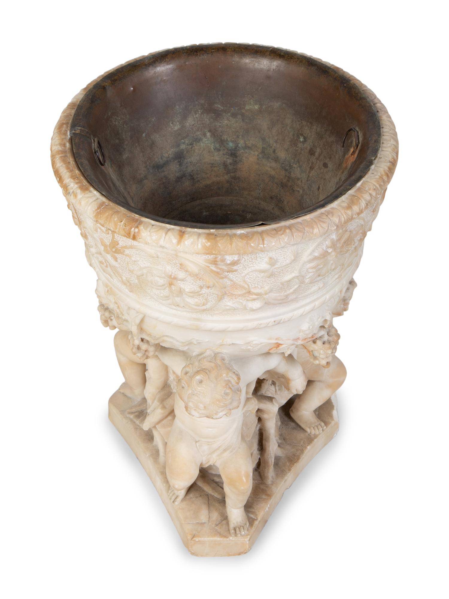 An Italian Carved Marble Firenze Urn Attributed to Ferdinando Andreini — CIRCA 1900
