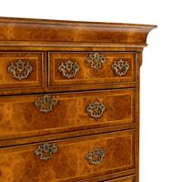 A George III Burl Walnut Chest-on-Chest