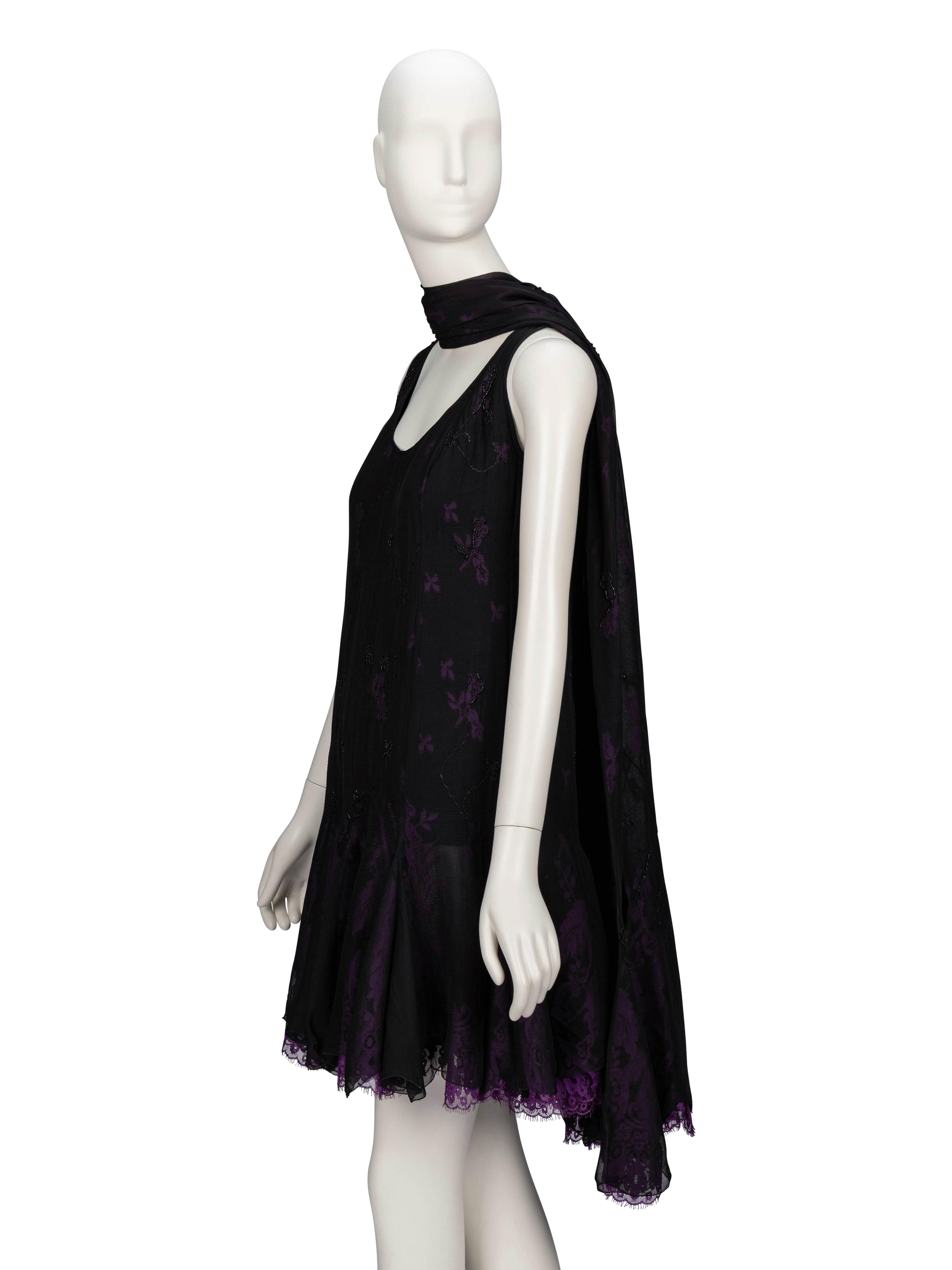 Carven Haute Couture, Layered Cocktail Dress & Matching Wrap