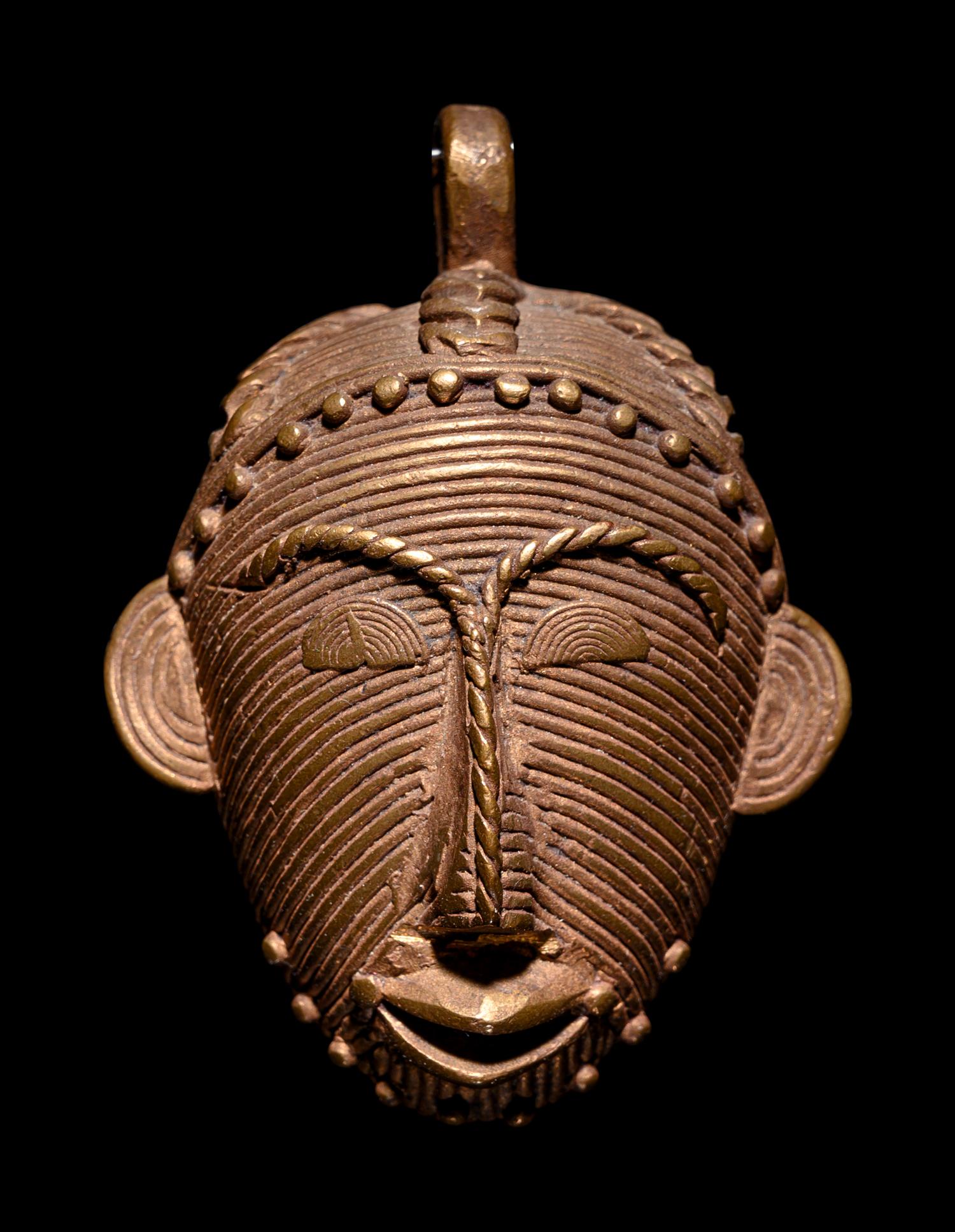 A Baule or Akan Gilt-Metal Pendant