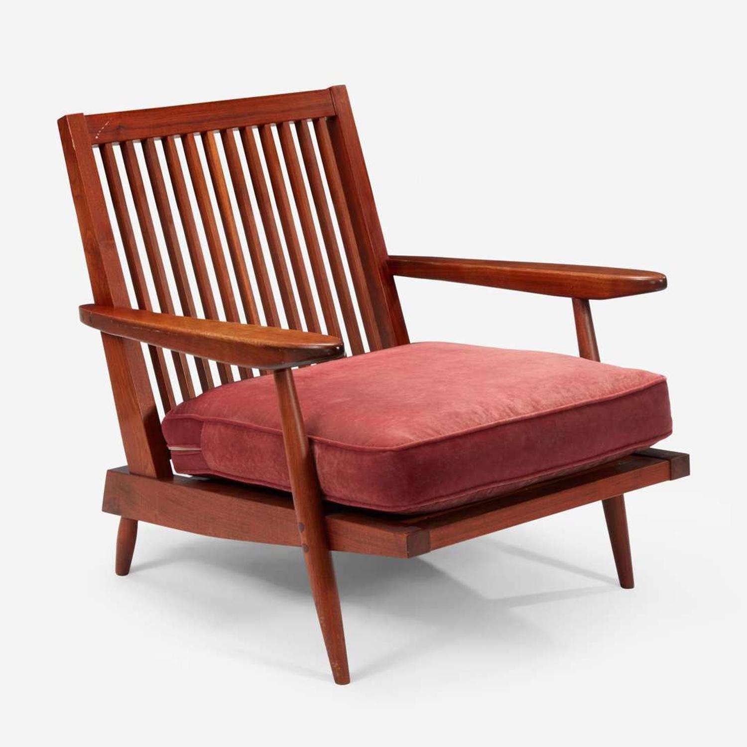 George Nakashima "Cushion" Lounge Chair with Arms, New Hope, Pennsylvania, 1960