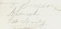 [Presidential] Lincoln, Abraham. Manuscript Document, signed
