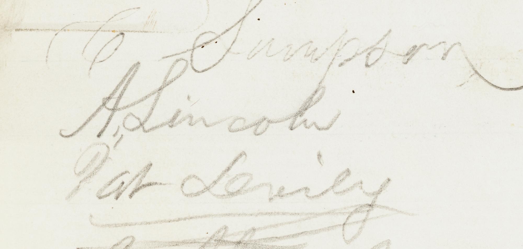 [Presidential] Lincoln, Abraham. Manuscript Document, signed