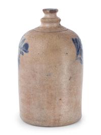 Two Cobalt Decorated Chicken Waterers