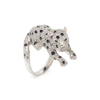 DIAMOND AND SAPPHIRE PANTHER RING