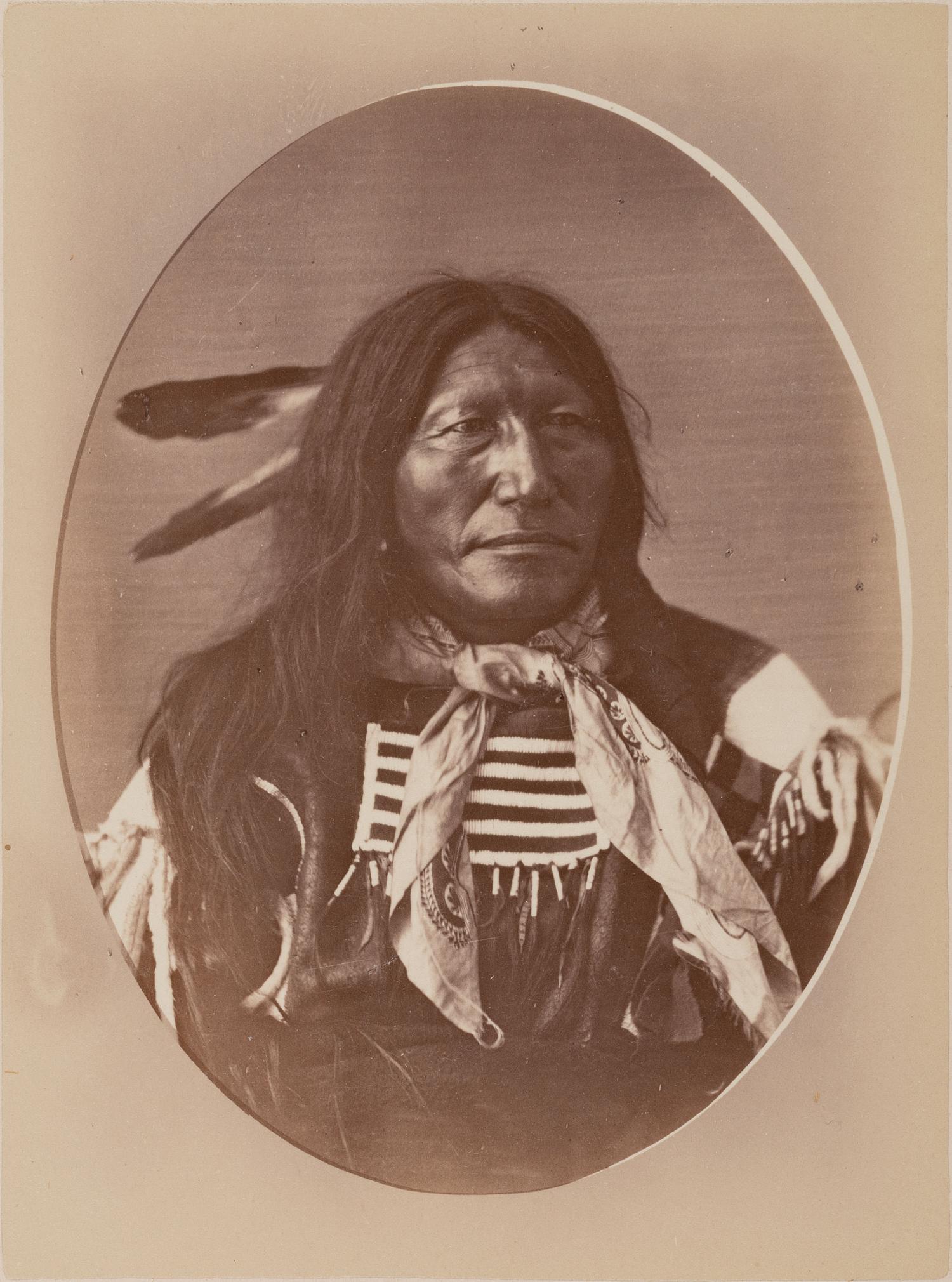 GARDNER, Alexander (1821-1882), photographer. Albumen photograph of Slow Bull, Ta-Tan-Kah Hun-Ki-Sh-Neh. Washington, DC.
