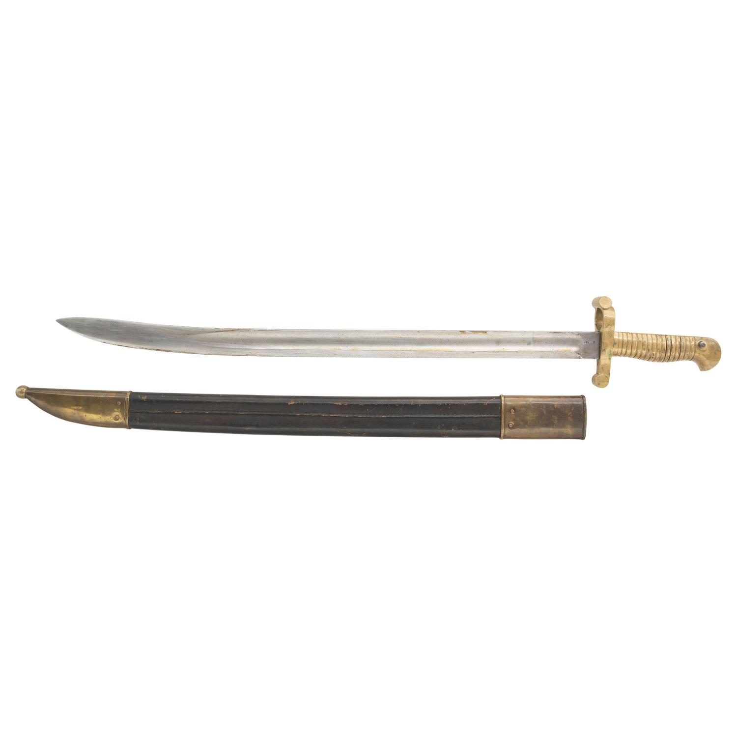 U.S. Model 1841 & 1855 Harpers Ferry Rifle Saber Bayonet & Scabbard
