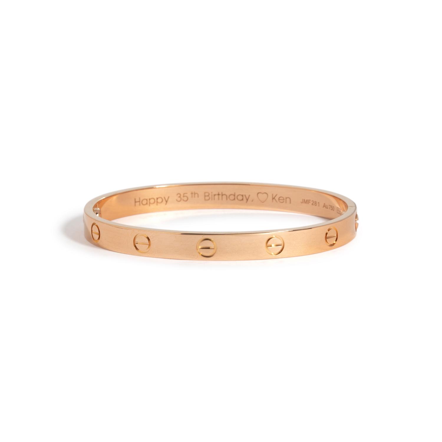CARTIER, ROSE GOLD 'LOVE' BRACELET