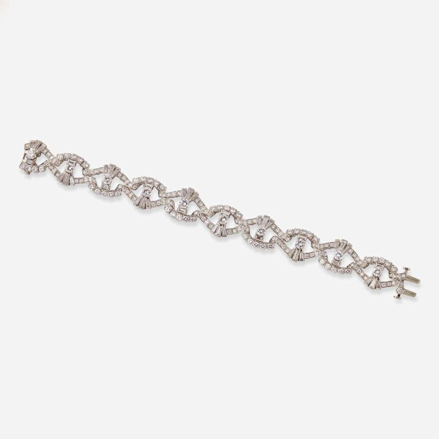 A Platinum and Diamond Bracelet