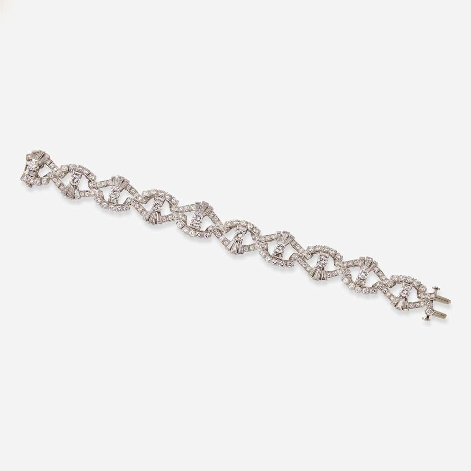 A Platinum and Diamond Bracelet