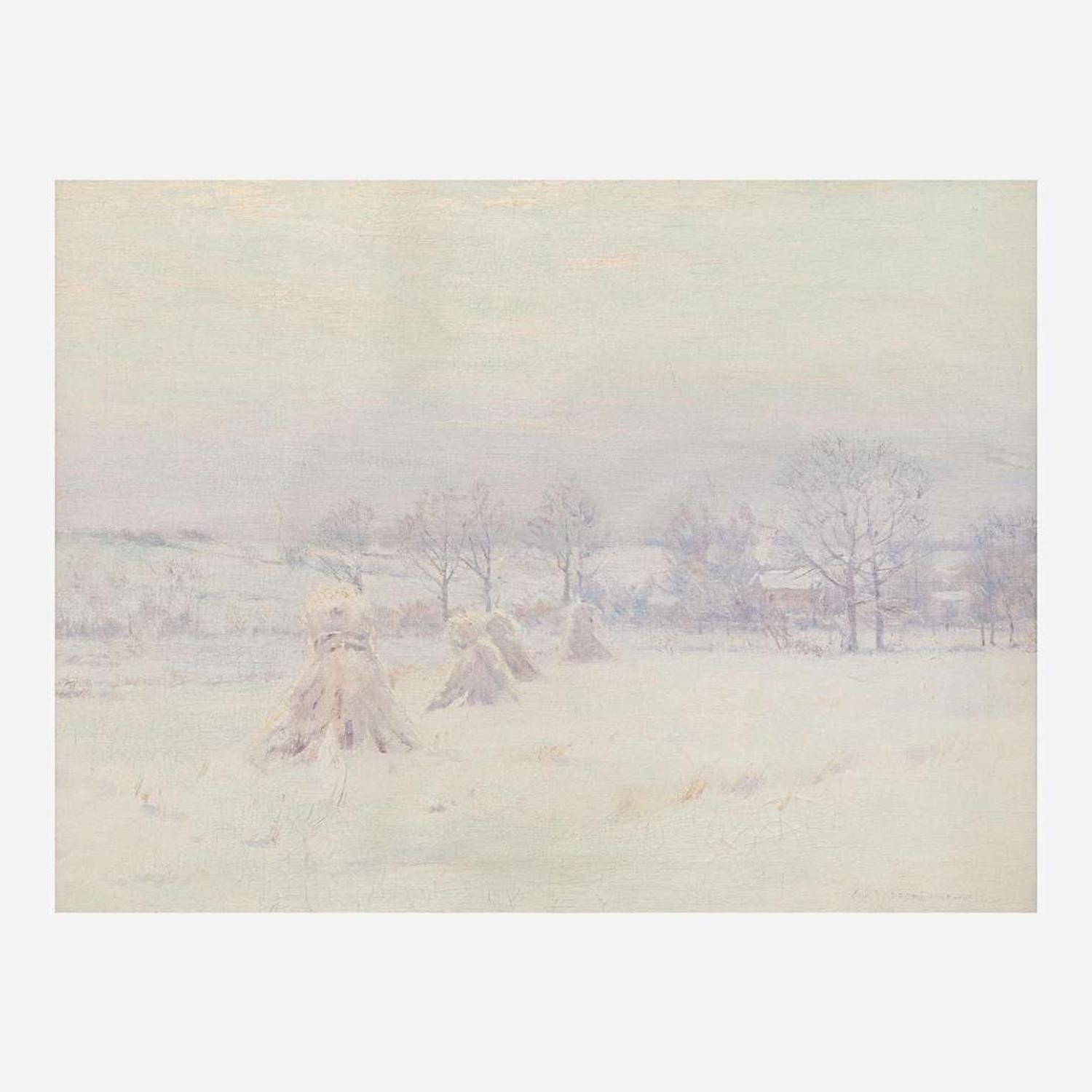 Charles Warren Eaton (American, 1857-1937) Wintry Fields