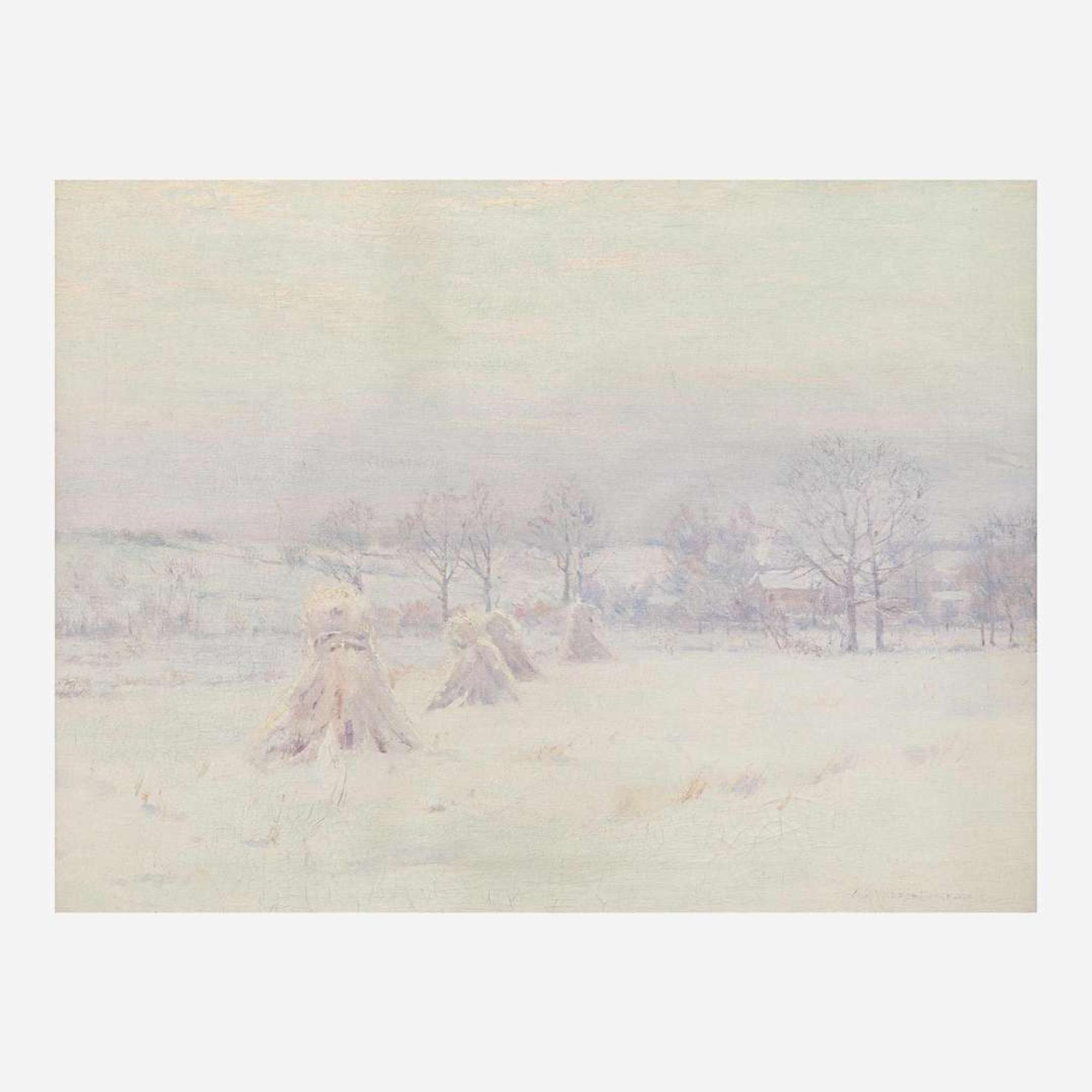 Charles Warren Eaton (American, 1857-1937) Wintry Fields