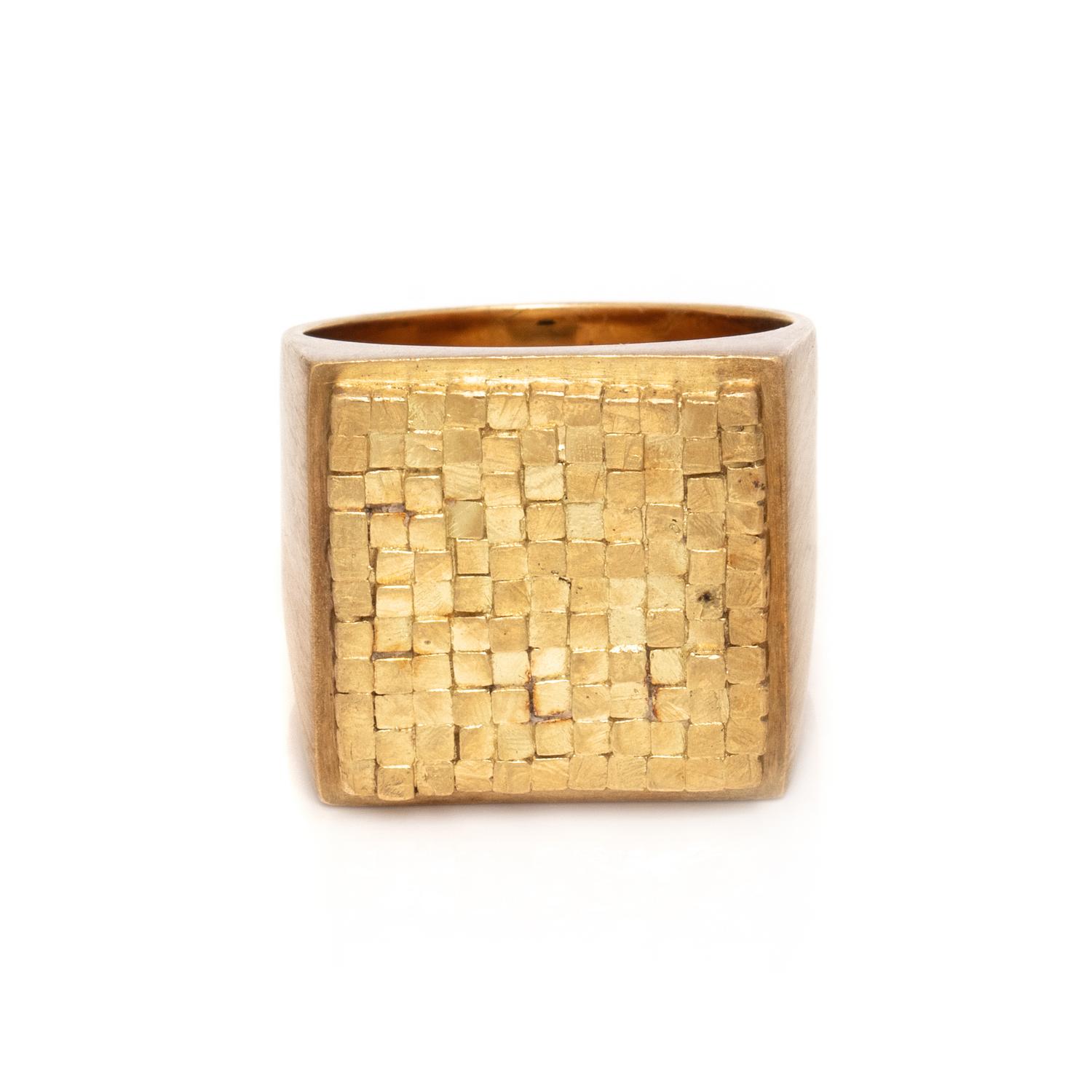 YELLOW GOLD MODERNIST RING