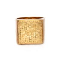 YELLOW GOLD MODERNIST RING