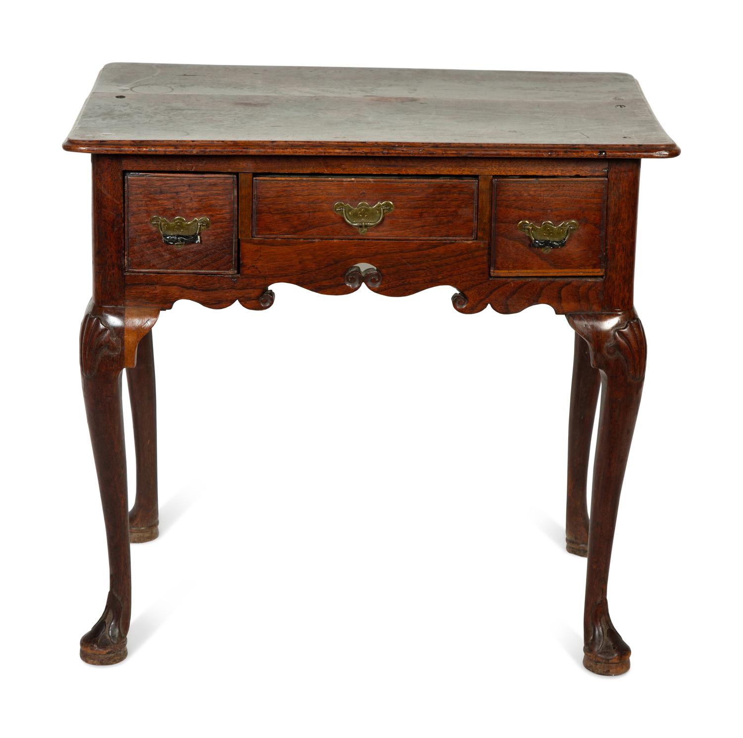 A Queen Anne Style Oak Dressing Table
