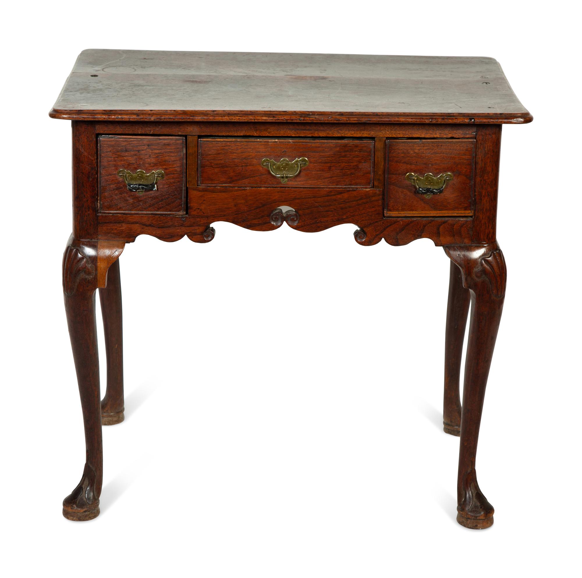 A Queen Anne Style Oak Dressing Table