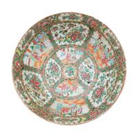A Large Rose Medallion Porcelain Punch Bowl