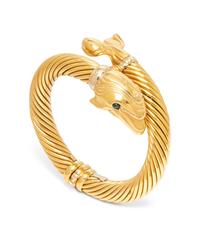 An 18 Karat Yellow Gold Dolphin Motif Bangle Bracelet,
