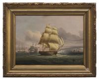 Starboard View of a Brig Under Sail (Possibly The Needles)