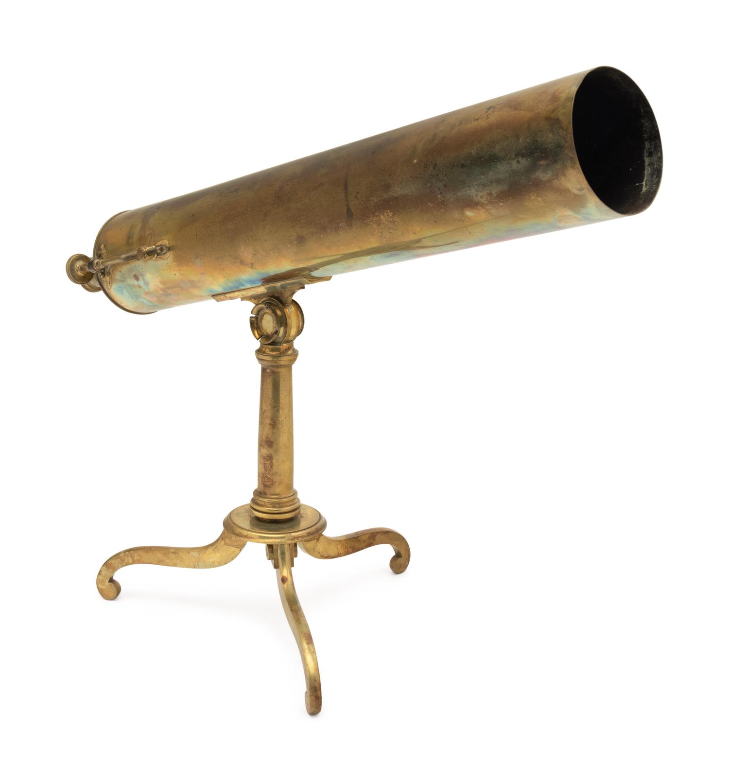 An English Brass 4-Inch Reflecting Table Telescope