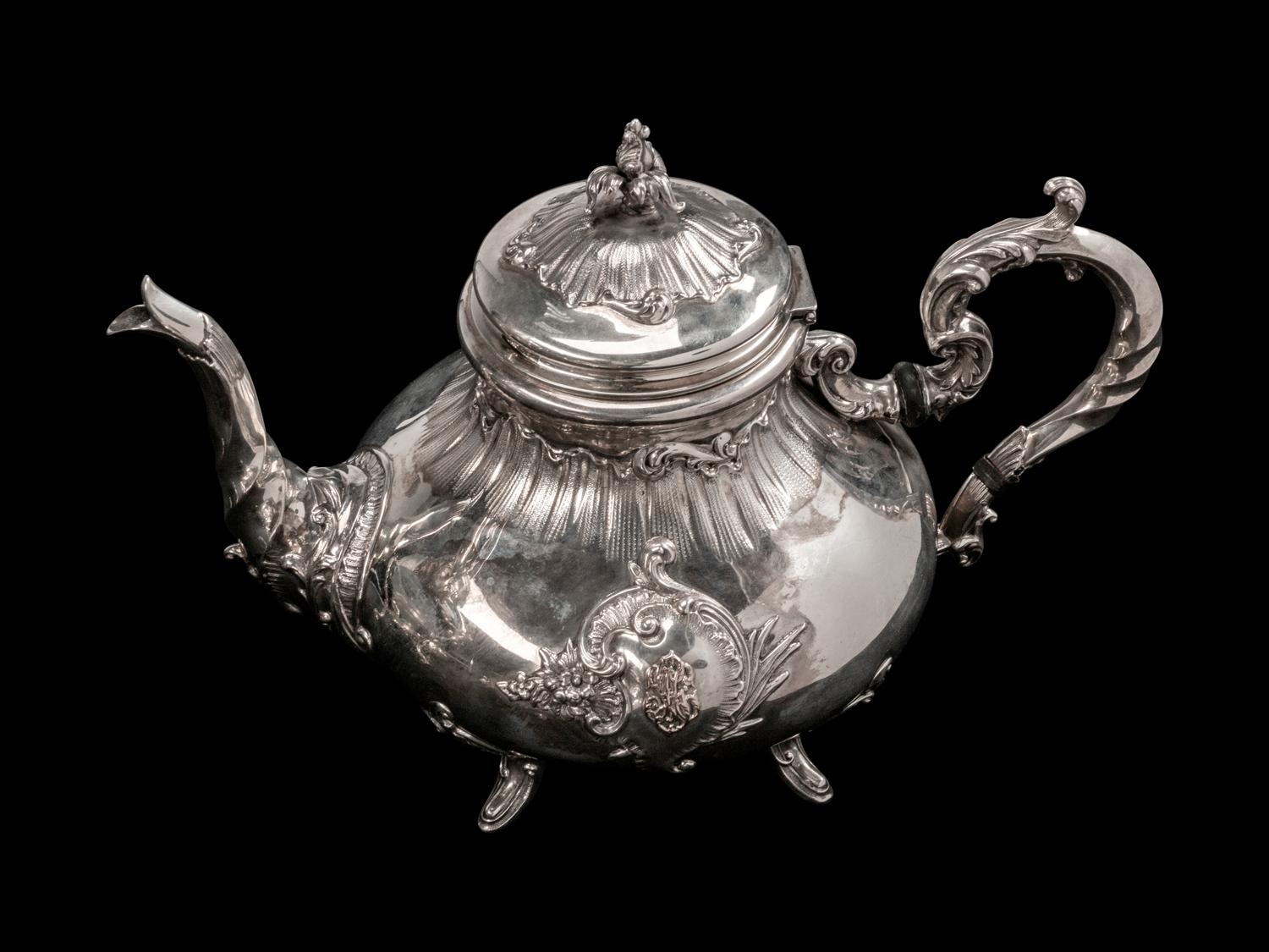 A Continental Silver Five-Piece Tea and Coffee Service