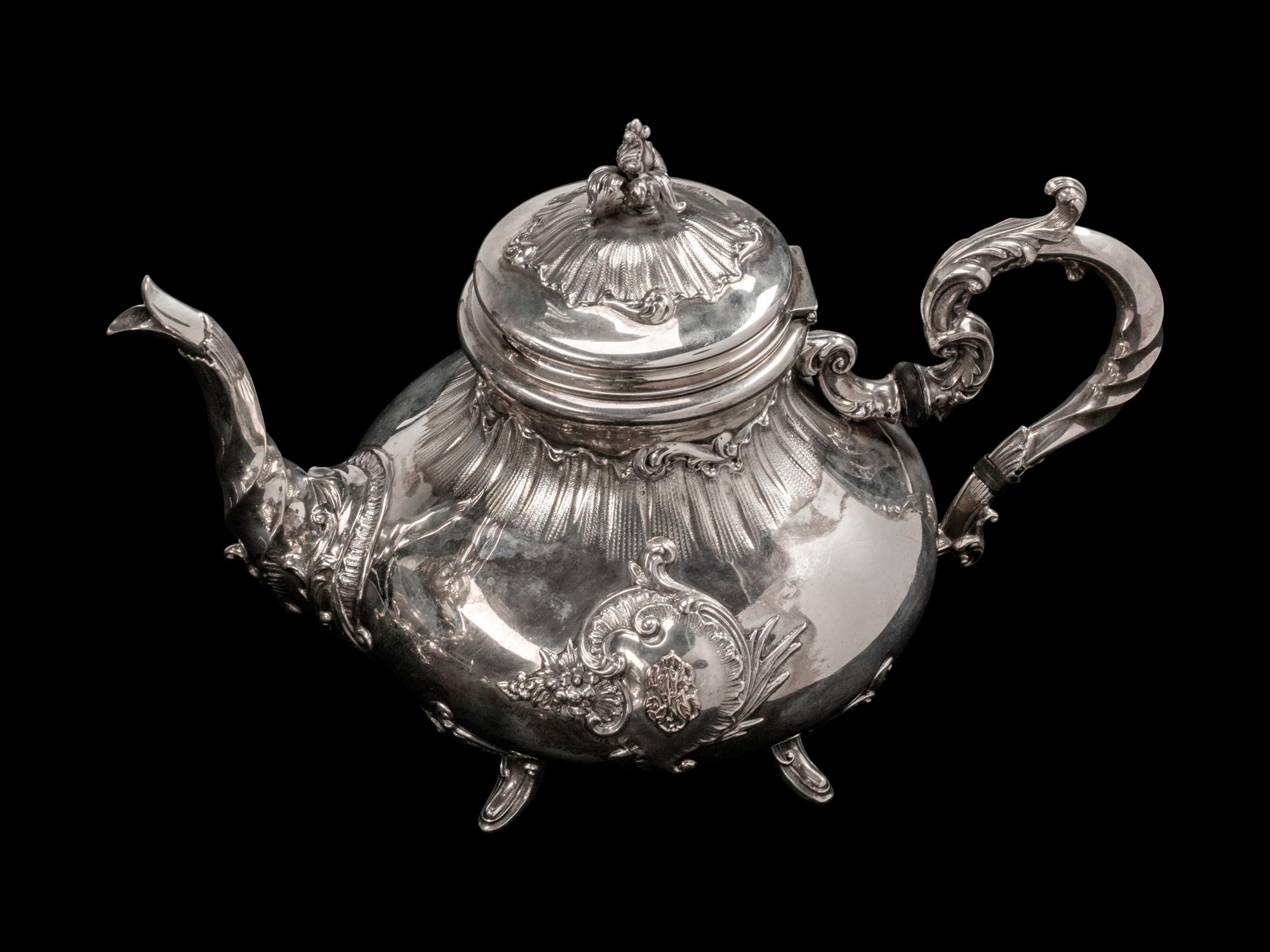 A Continental Silver Five-Piece Tea and Coffee Service