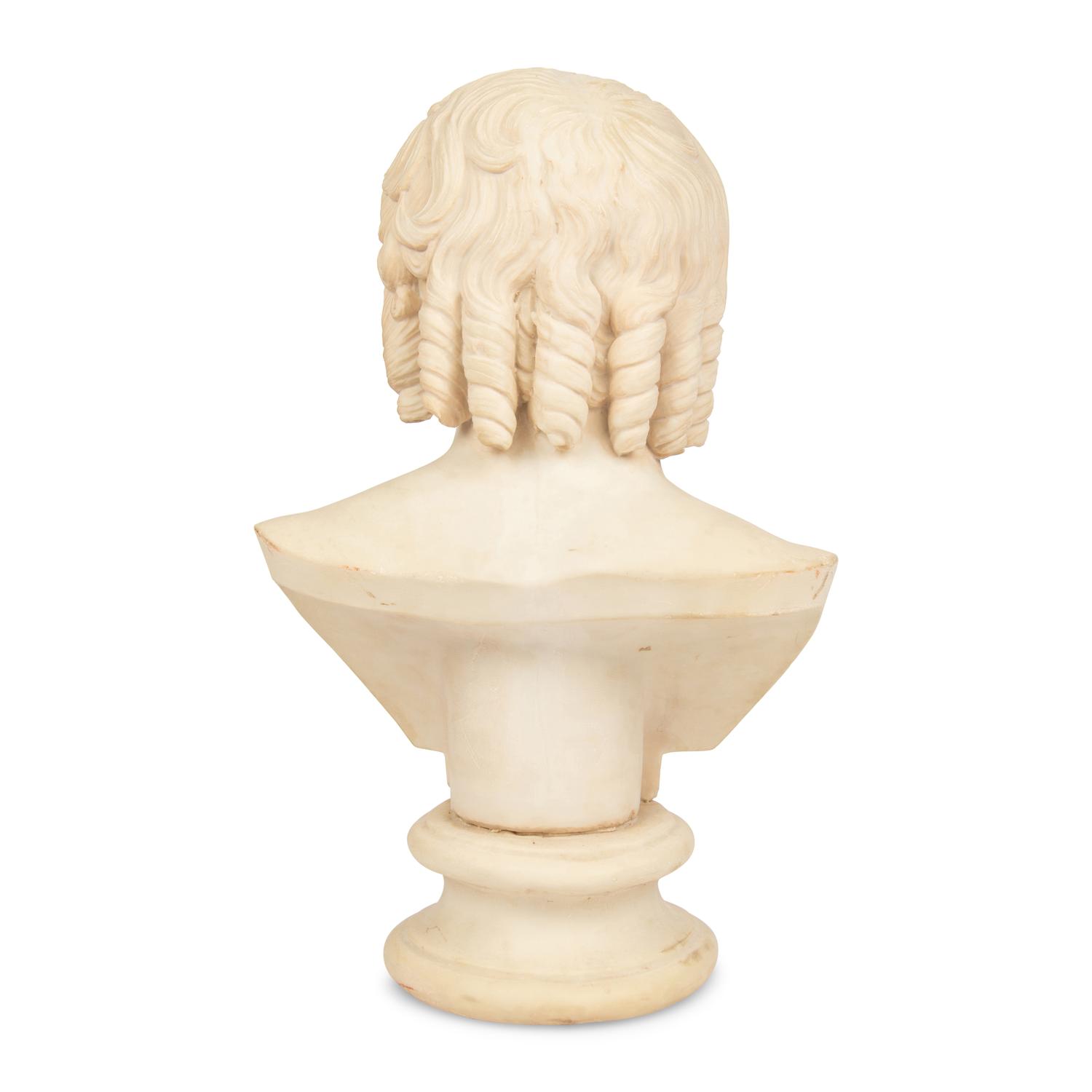 A Composition Marble Bust of Antinous