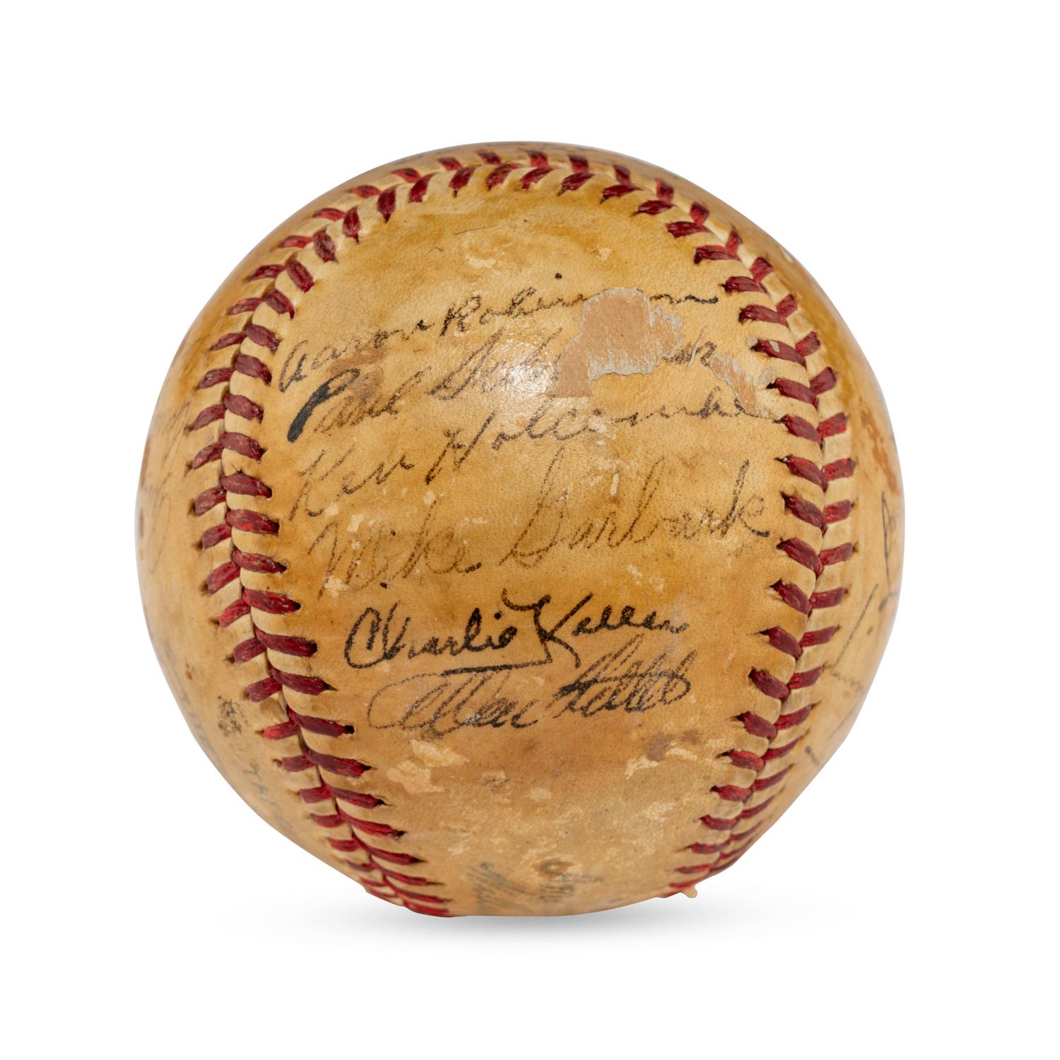 A 1945 New York Yankees Team Signed Autograph Baseball (Beckett Authentication Services)