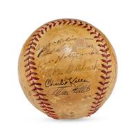 A 1945 New York Yankees Team Signed Autograph Baseball (Beckett Authentication Services)