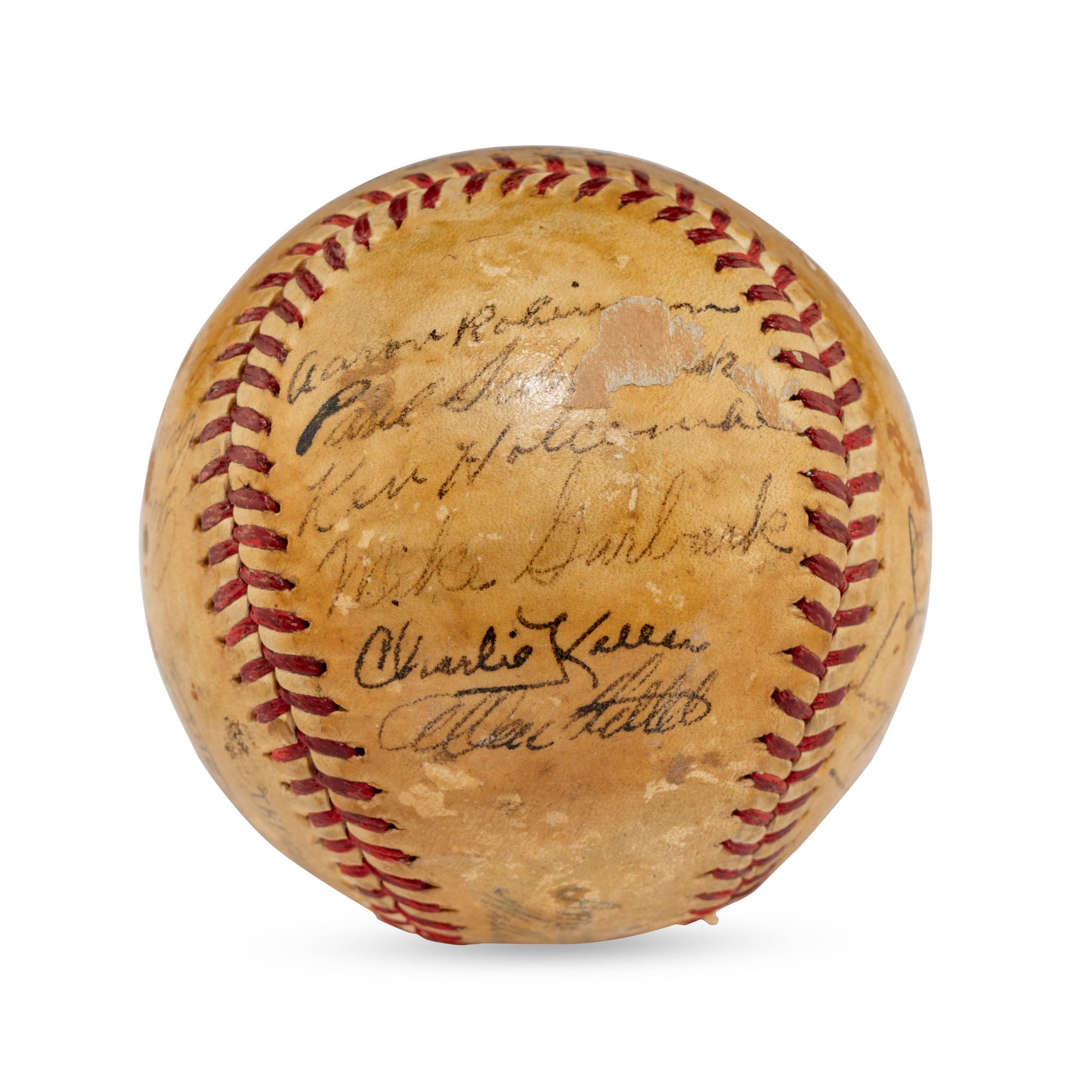 A 1945 New York Yankees Team Signed Autograph Baseball (Beckett Authentication Services)