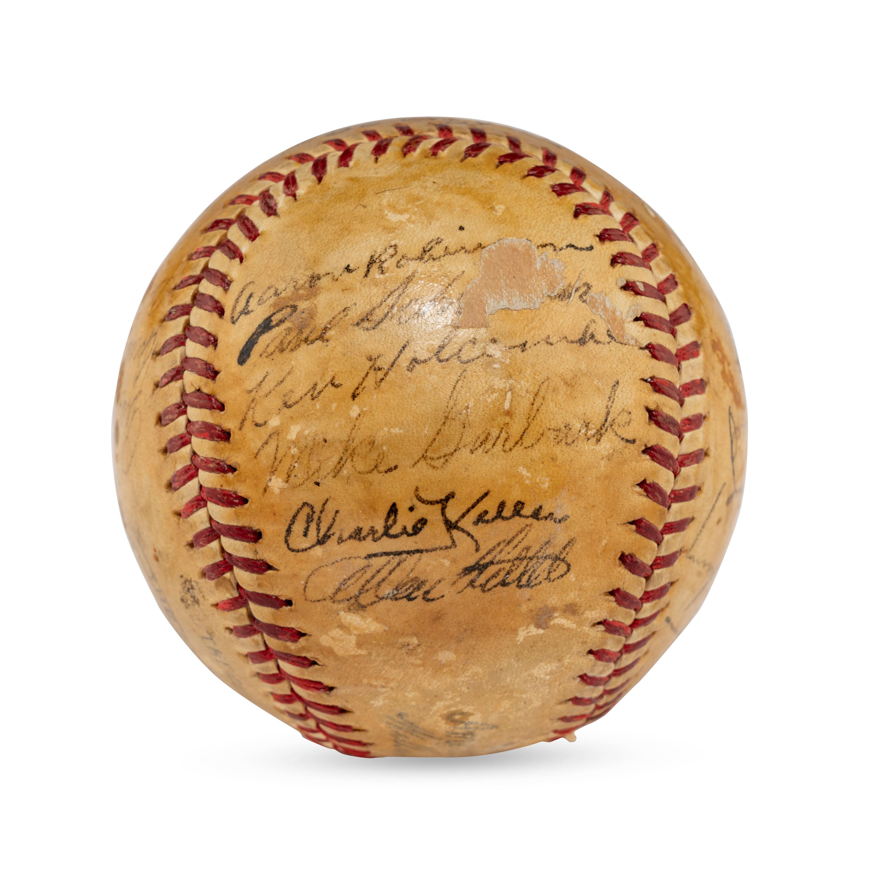 A 1945 New York Yankees Team Signed Autograph Baseball (Beckett Authentication Services)