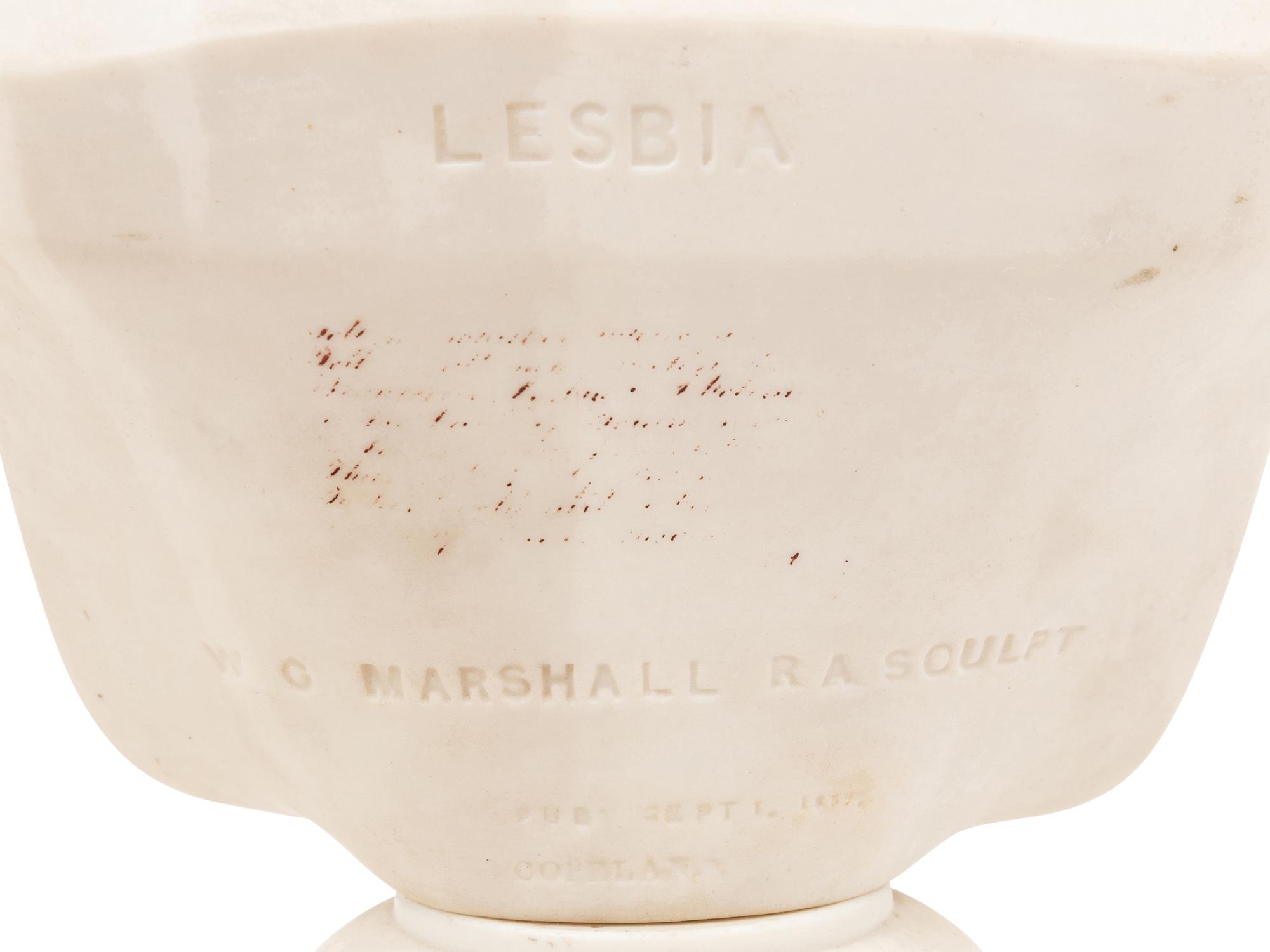 A Copeland Parian Ware Bust of Lesbia
