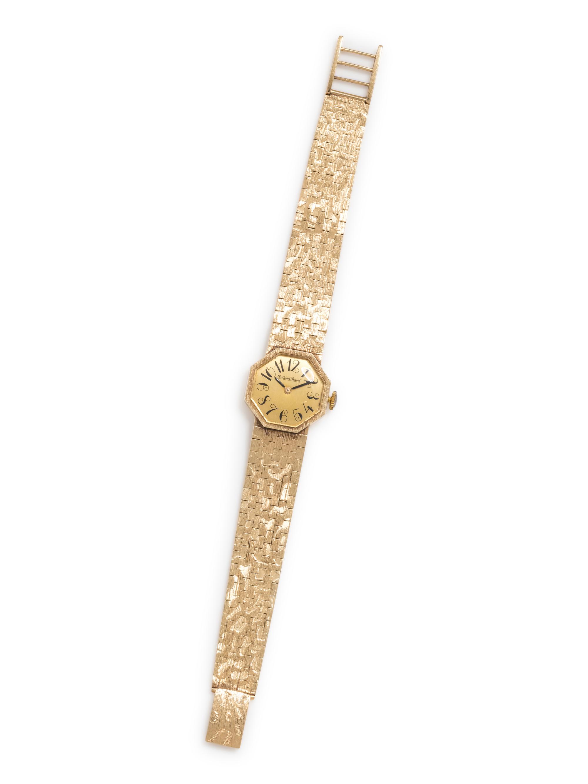 LUCIEN PICCARD, 14K YELLOW GOLD WRISTWATCH