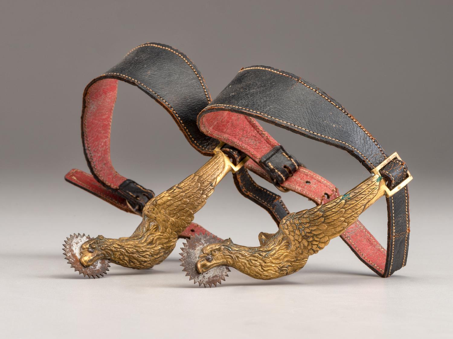[CIVIL WAR]. A pair of officer's eagle head spurs.