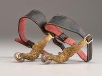 [CIVIL WAR]. A pair of officer's eagle head spurs.