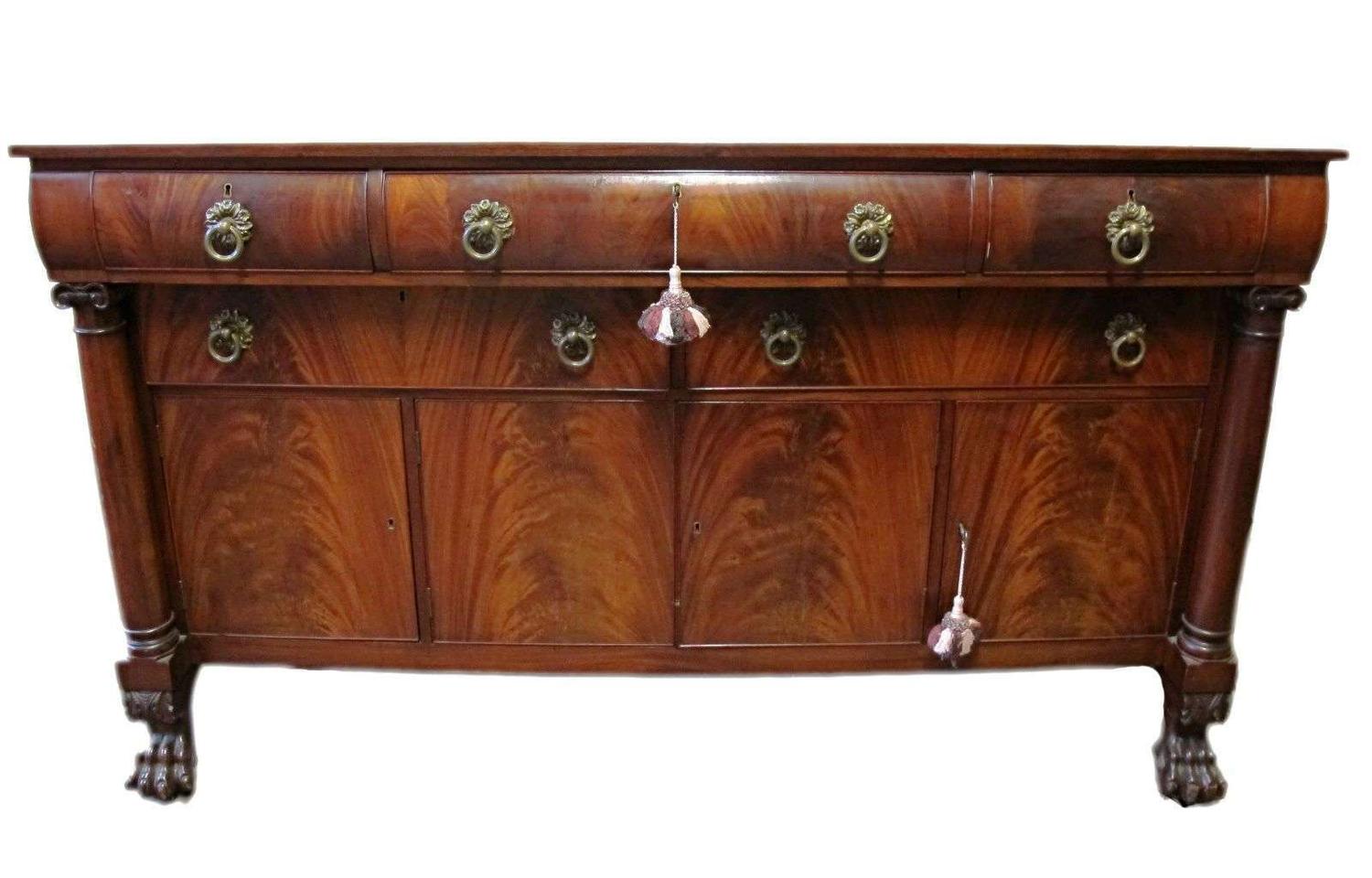 Classical mahogany sideboard probably new york, circa 1835