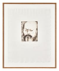 Jim Dine (American, b. 1935) — Self-Portrait without Glasses in Sepia, 1978