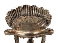 A Pair of Continental Parcel Gilt and Silvered Wood “Grotto” Stools