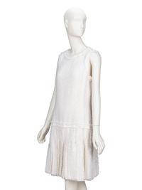 Chanel, White Cotton Tweed Dress
