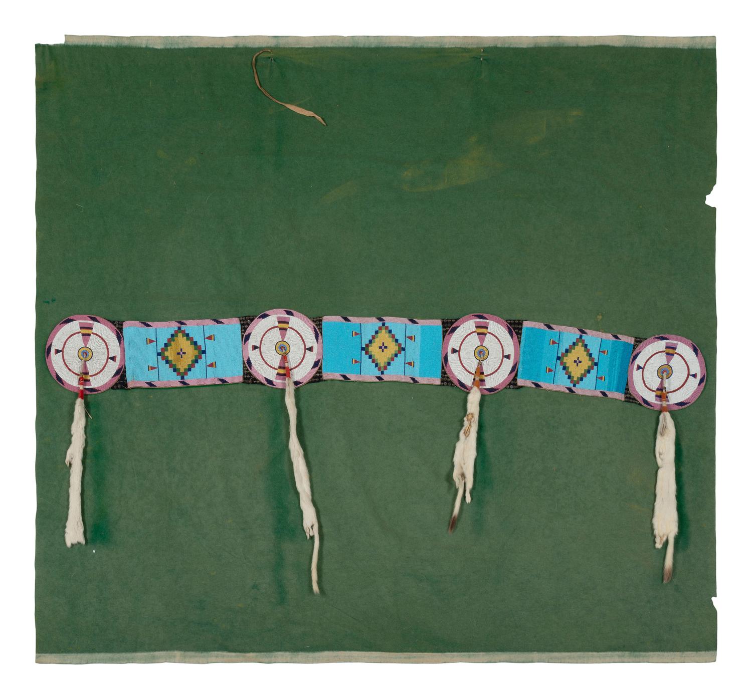 Nez Perce Beaded Blanket Strip, on Trade Blanket