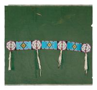Nez Perce Beaded Blanket Strip, on Trade Blanket