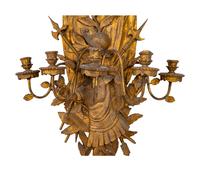 A Pair of Italian Carved Giltwood Six Light Wall Sconces — 19TH/20TH CENTURY
