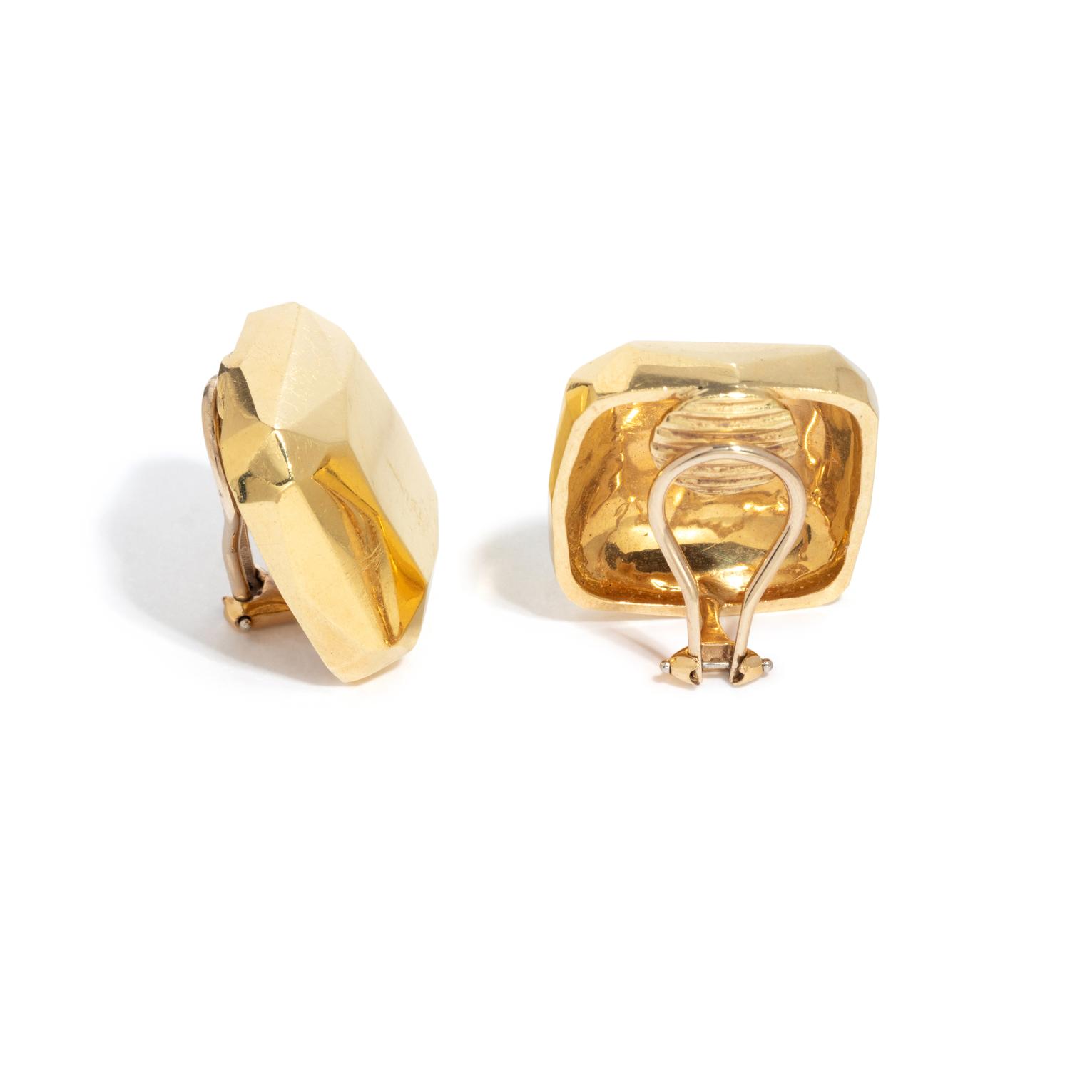 YELLOW GOLD EARCLIPS